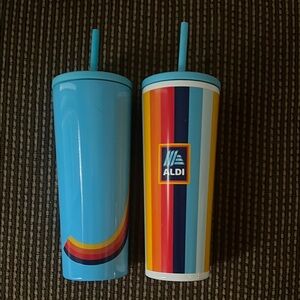 Aldi Colorful Tumbler Set with Straws